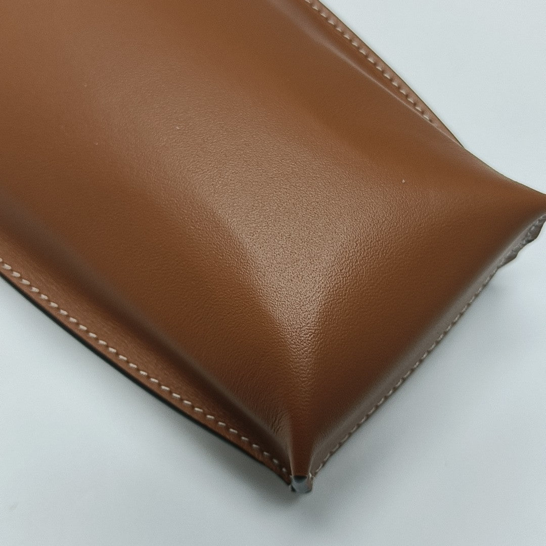 Calfskin Shoulder Bag Brown