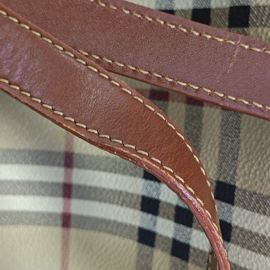 Coated Canvas Bucket Bag Beige