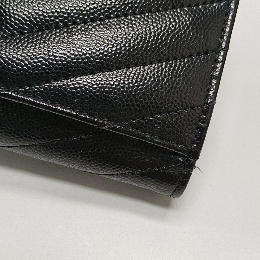 MONOGRAM Chevron Calfskin Black Wallet