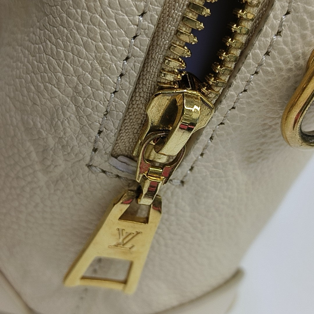 PETITE MALLE Monogram Calfskin Beige