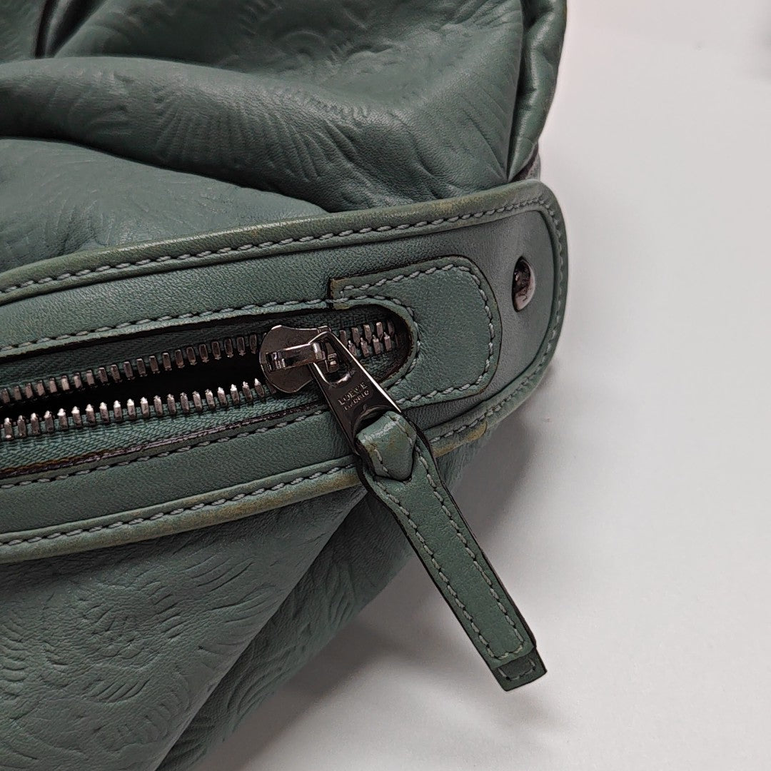 Lambskin Top Handle Bag Blue