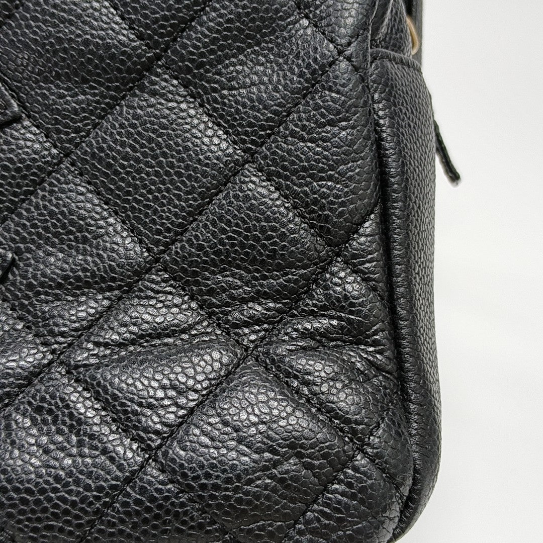 CHANEL PETITE Quilted Grained Calfskin Black
