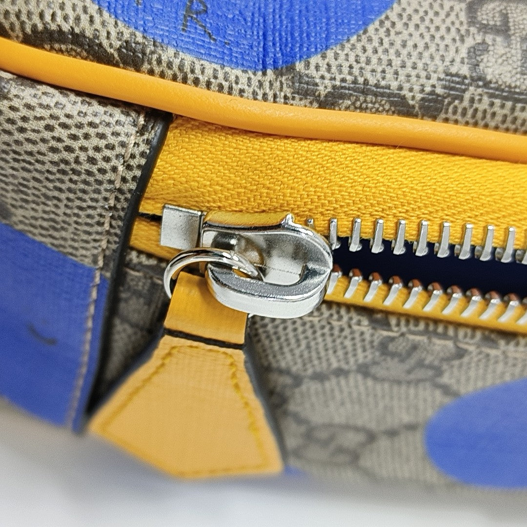 Monogram Coated Canvas Shoulder Bag Beige