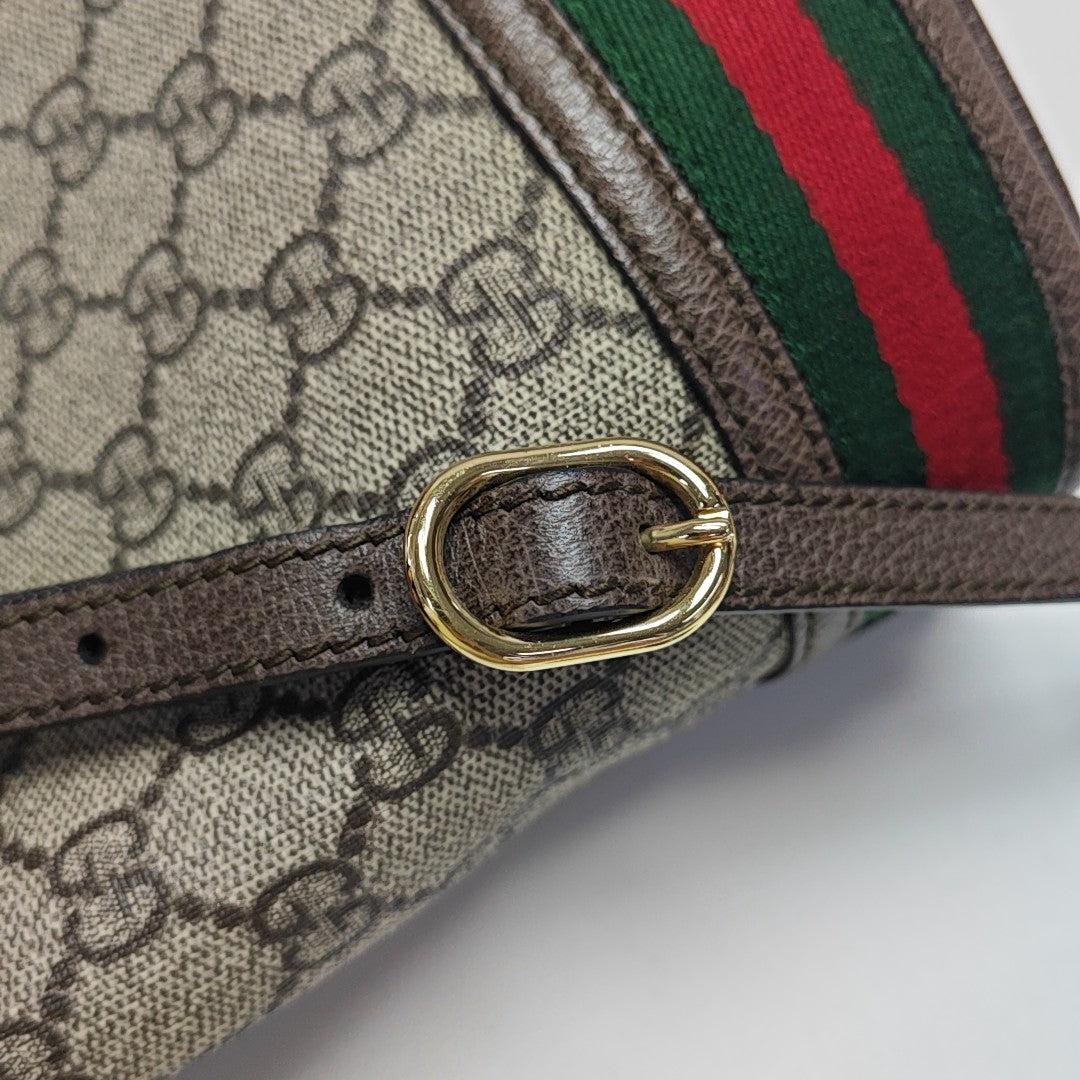 Ophidia Mini Monogram Coated Canvas Beige