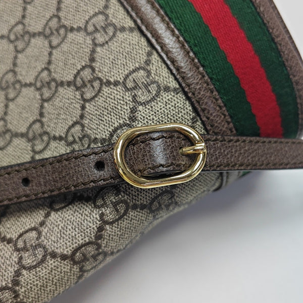 Ophidia Mini Monogram Coated Canvas Beige