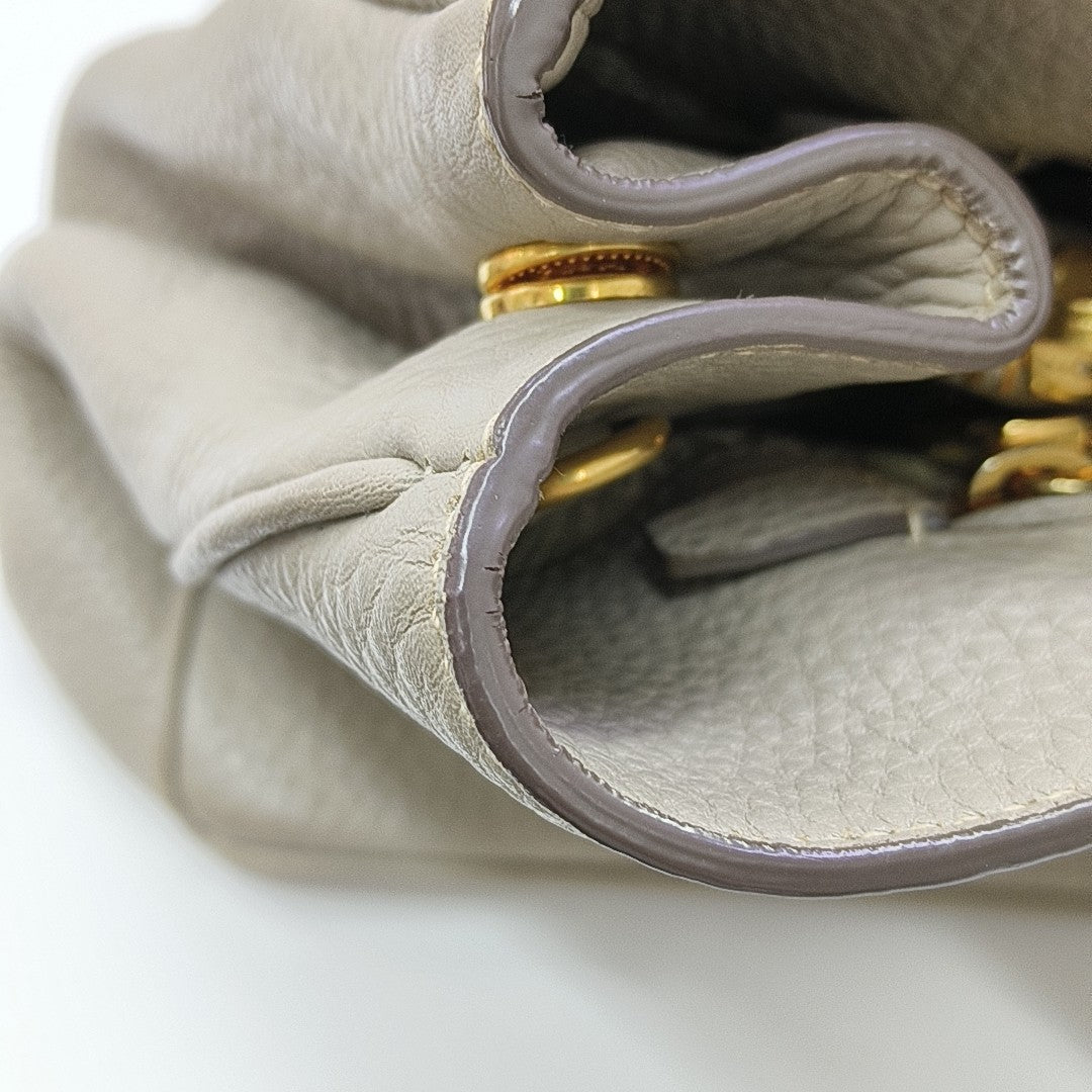 Galleria Large Calfskin Gray