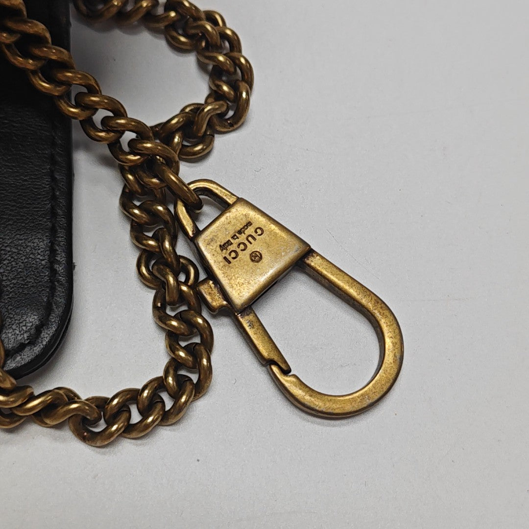 GG Marmont Mini Quilted Calfskin Black