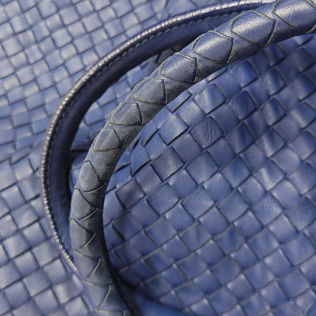 Lambskin Top Handle Bag Blue