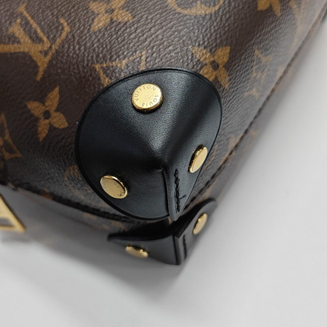 PETITE MALLE Monogram Coated Canvas Brown