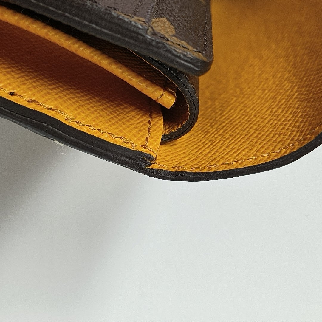 MARIE LOU Monogram Coated Canvas Brown Wallet