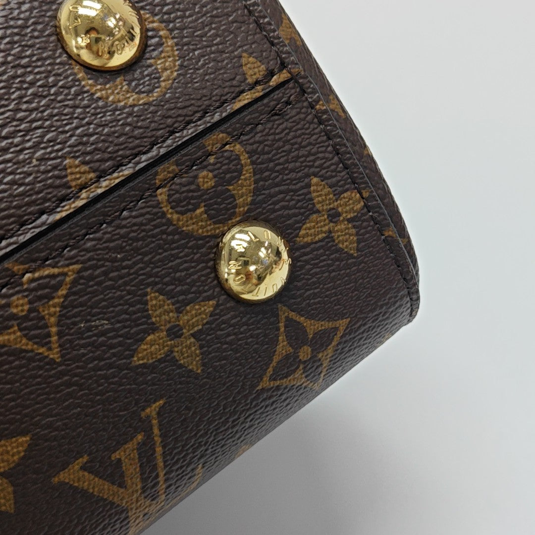 CLUNY MM Monogram Coated Canvas Brown