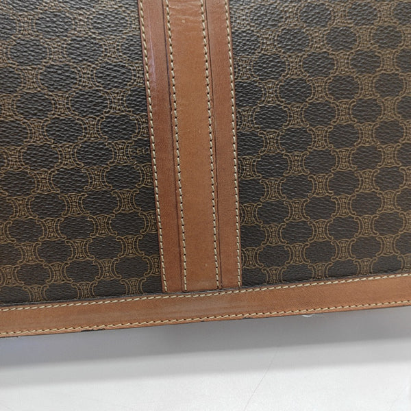Coated Canvas Shoulder Bag Brown