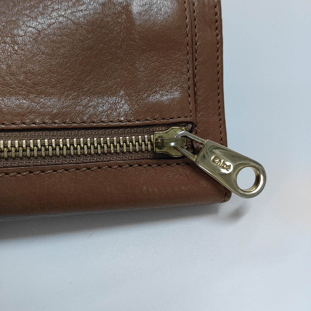 Lily Calfskin Brown Wallet