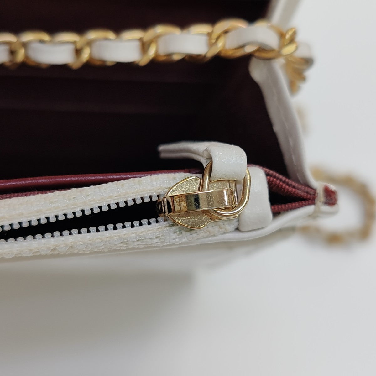 Quilted Calfskin Shoulder Bag White
