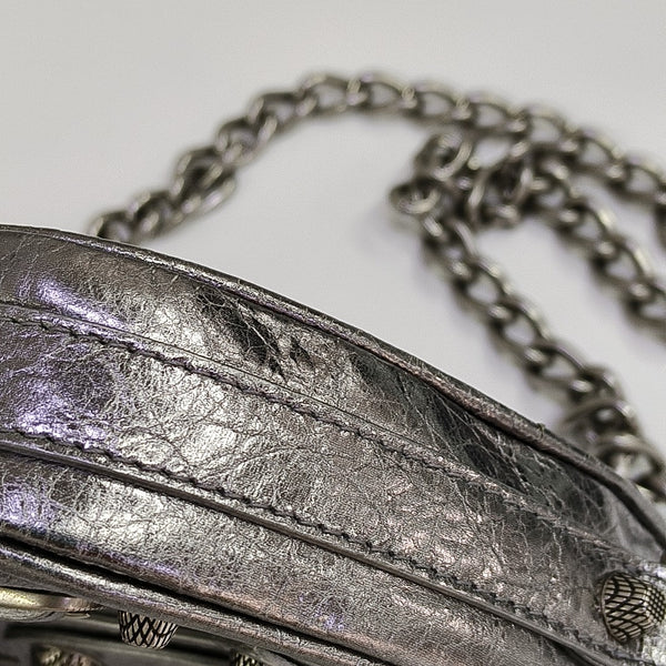 Le Cagole Mini Lambskin Silver
