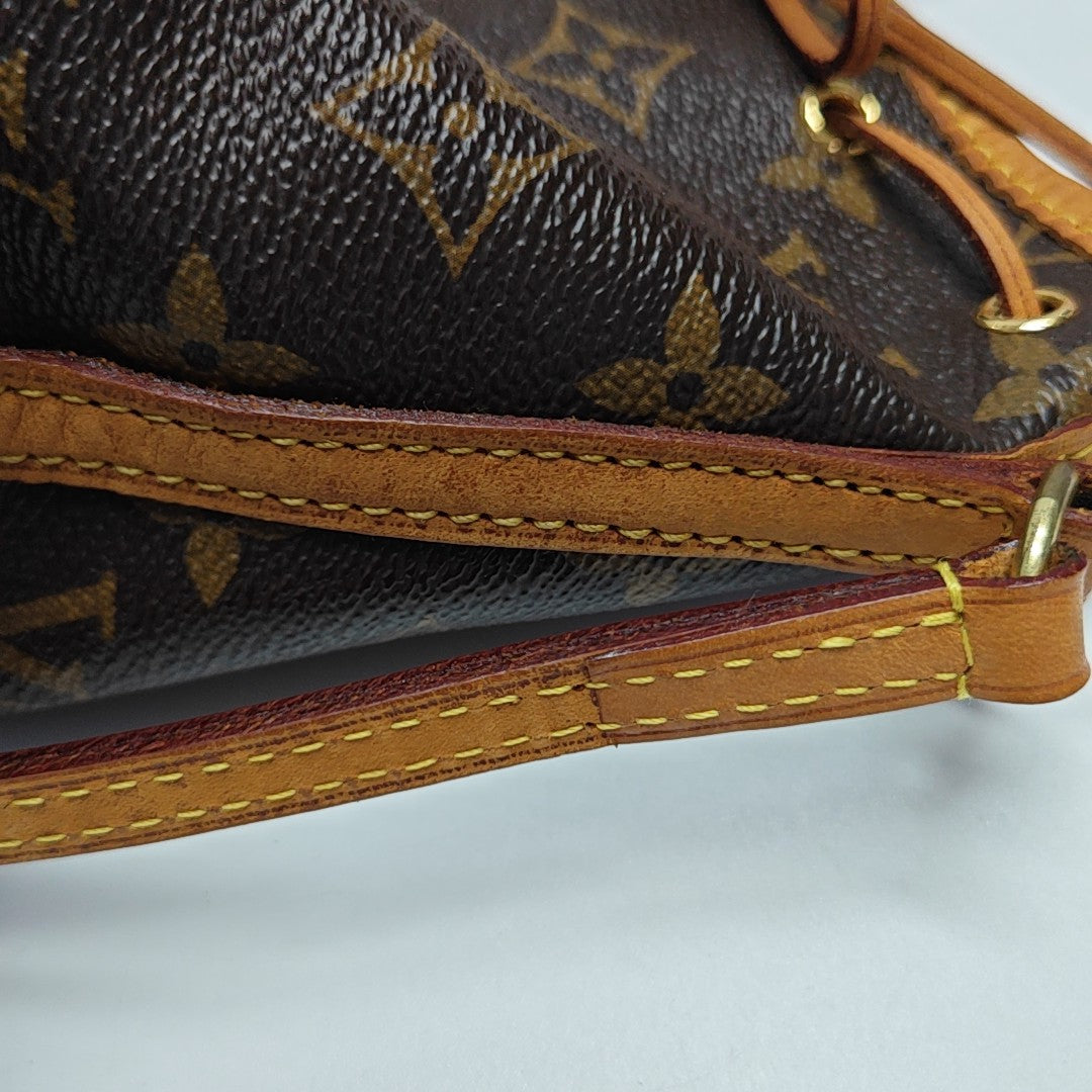 NÉONOÉ Nano Monogram Coated Canvas Brown