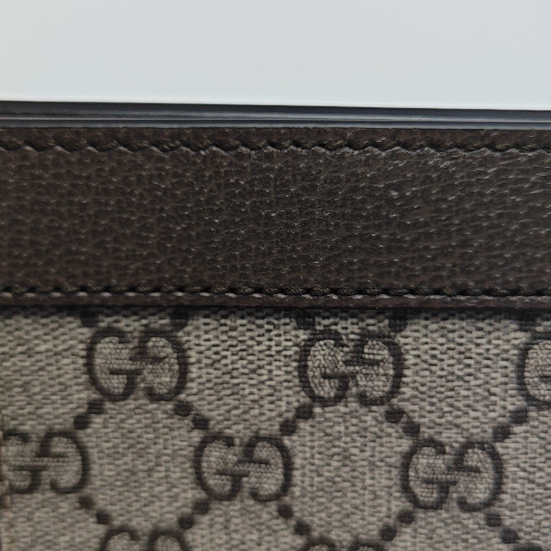 Ophidia Small Monogram Coated Canvas Beige