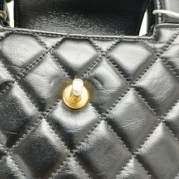 KELLY Mini Quilted Calfskin Black