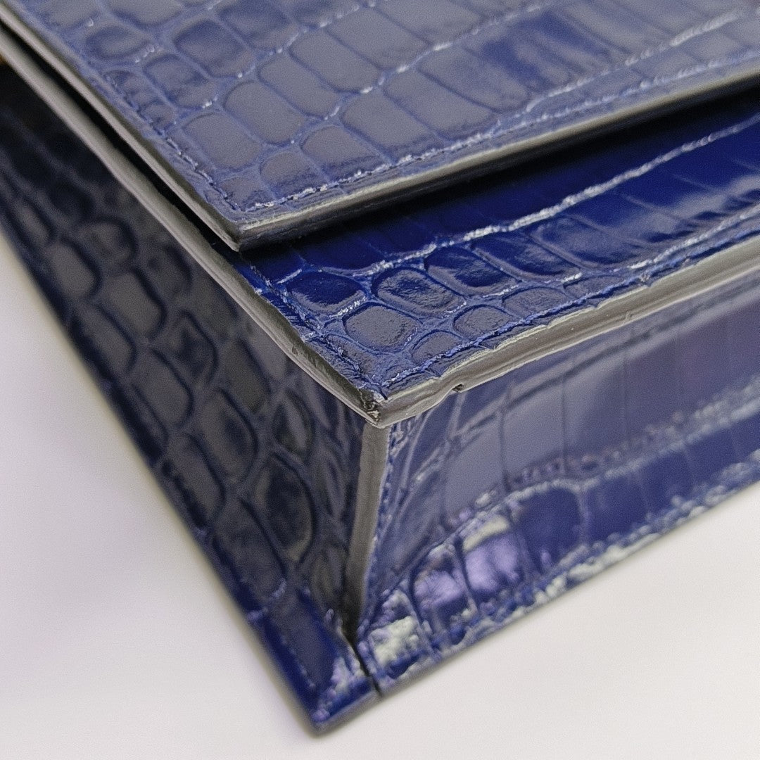 Calfskin Shoulder Bag Blue