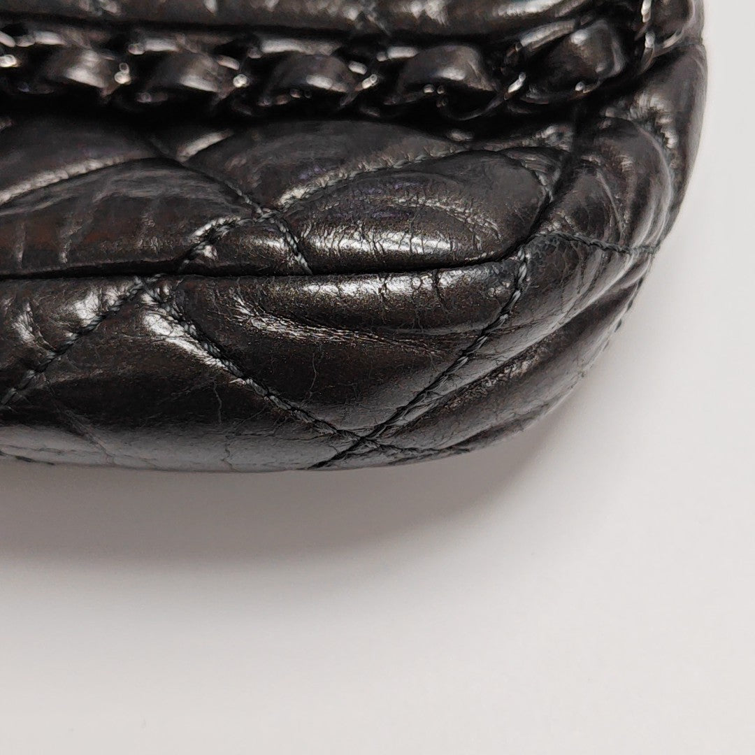 Quilted Calfskin Shoulder Bag Gray