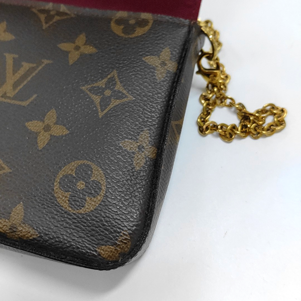 Authenticated pre-owned  FÉLICIE Monogram Coated Canvas Brown - Crossbody Bag at Looply