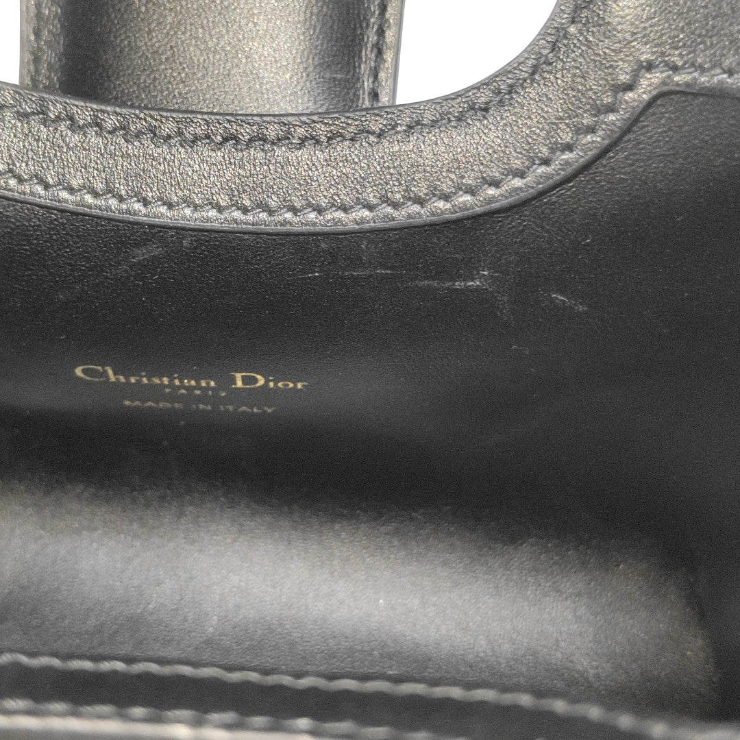 Jolie Top Handle Mini Cannage Lambskin Black