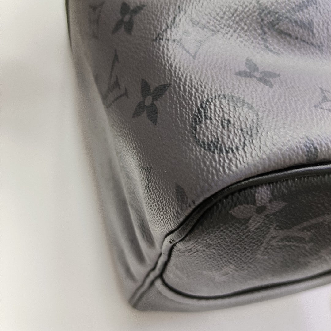KEEPALL 50 Monogram Coated Canvas Gray