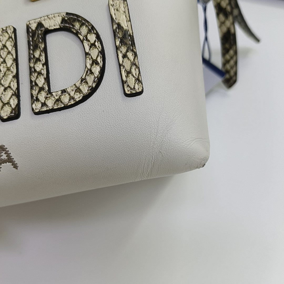 Calfskin Shoulder Bag Mini White