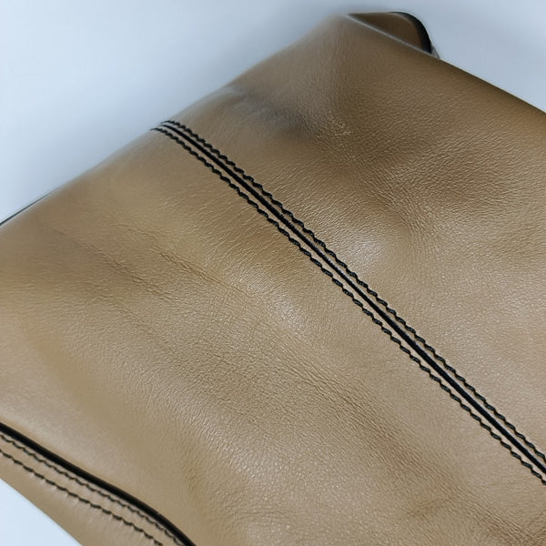 Calfskin Shoulder Bag Brown