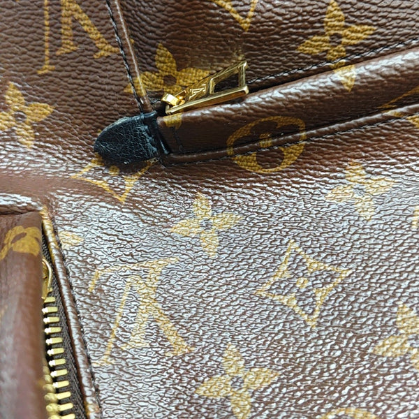 Authenticated pre-owned  PALM SPRINGS MM Monogram Coated Canvas Brown - Backpack at Looply