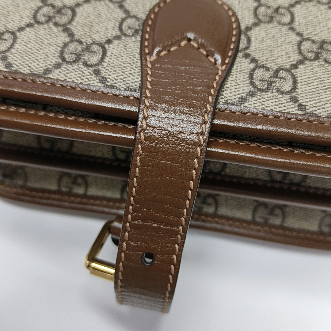 Retro Mini Monogram Coated Canvas Beige