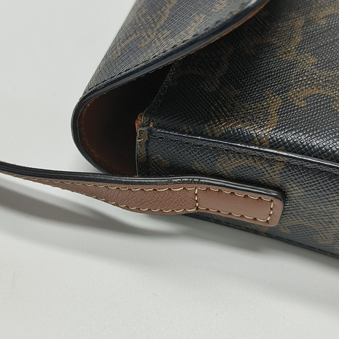 TRIOMPHE Small Coated Canvas Brown
