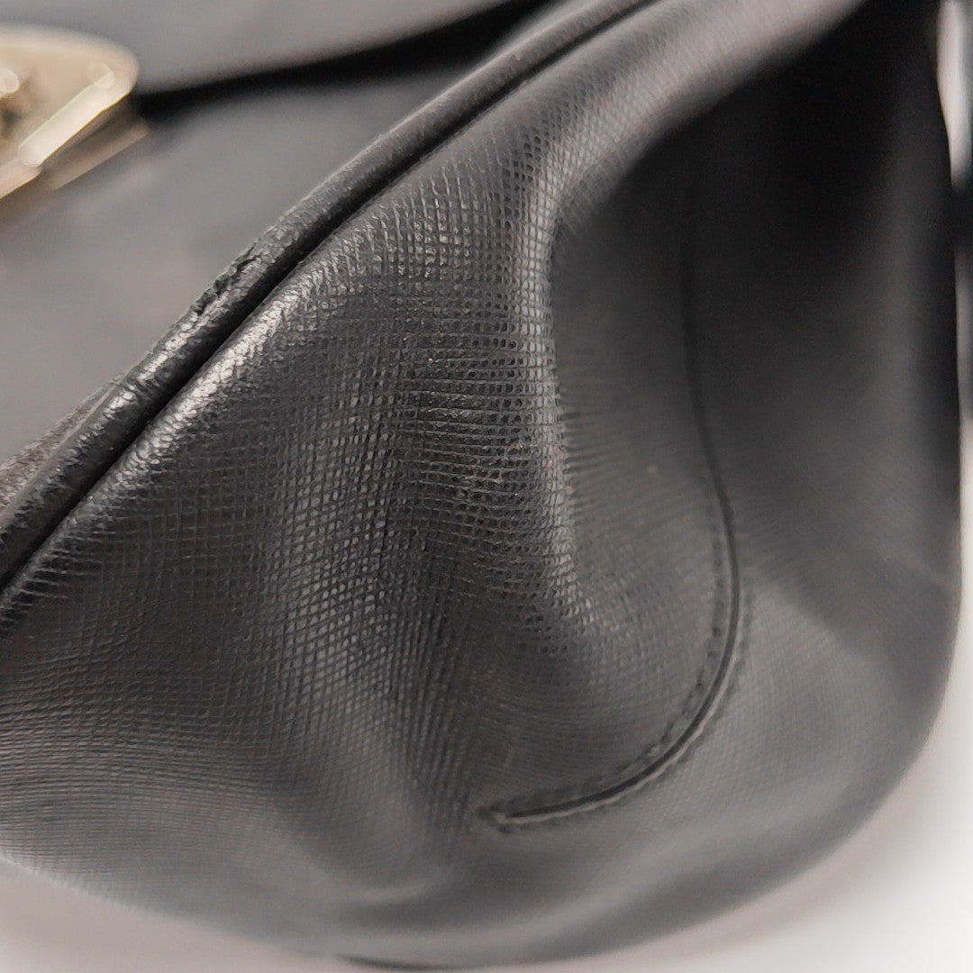 Calfskin Shoulder Bag Black