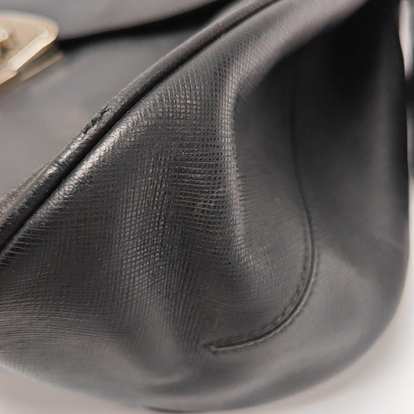 Calfskin Shoulder Bag Black