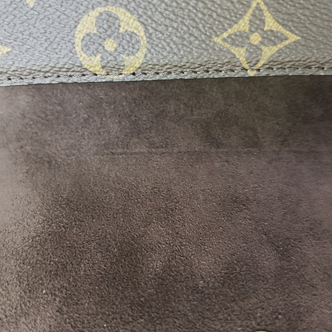 Lily Monogram Coated Canvas Brown