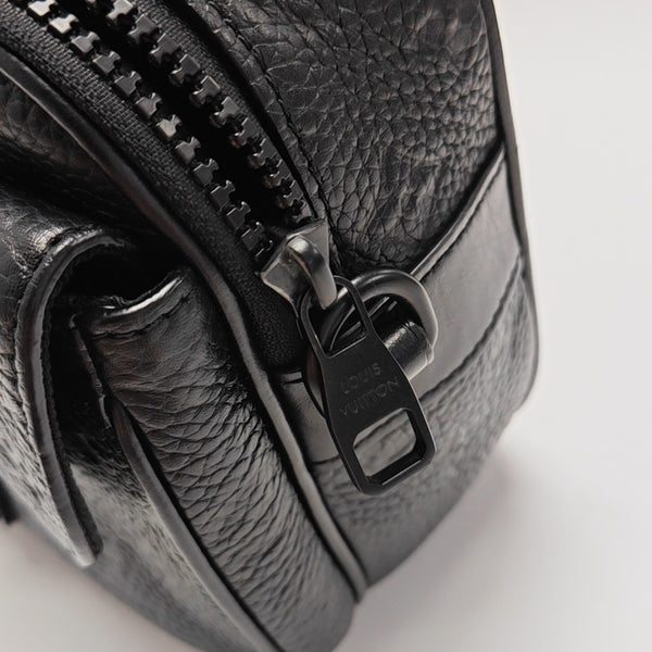 S LOCK Monogram Calfskin Black
