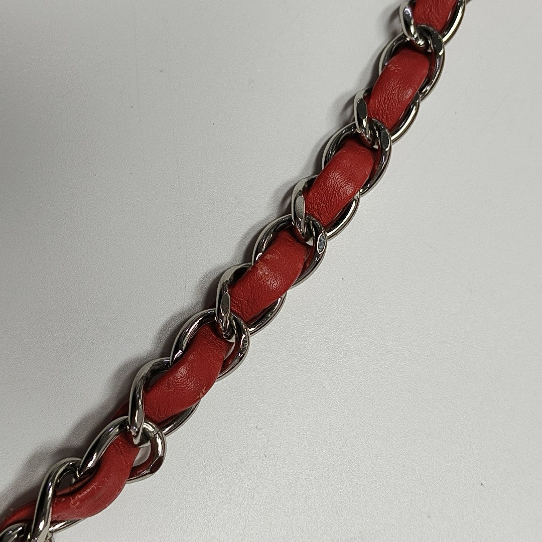 Quilted Grained Calfskin Red