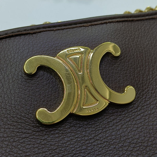 Calfskin Shoulder Bag Brown