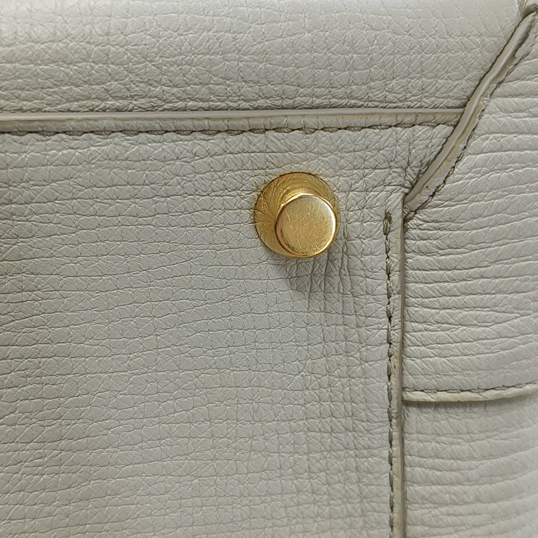 Authenticated pre-owned  Arco Medium Calfskin White - Tote Bag at Looply