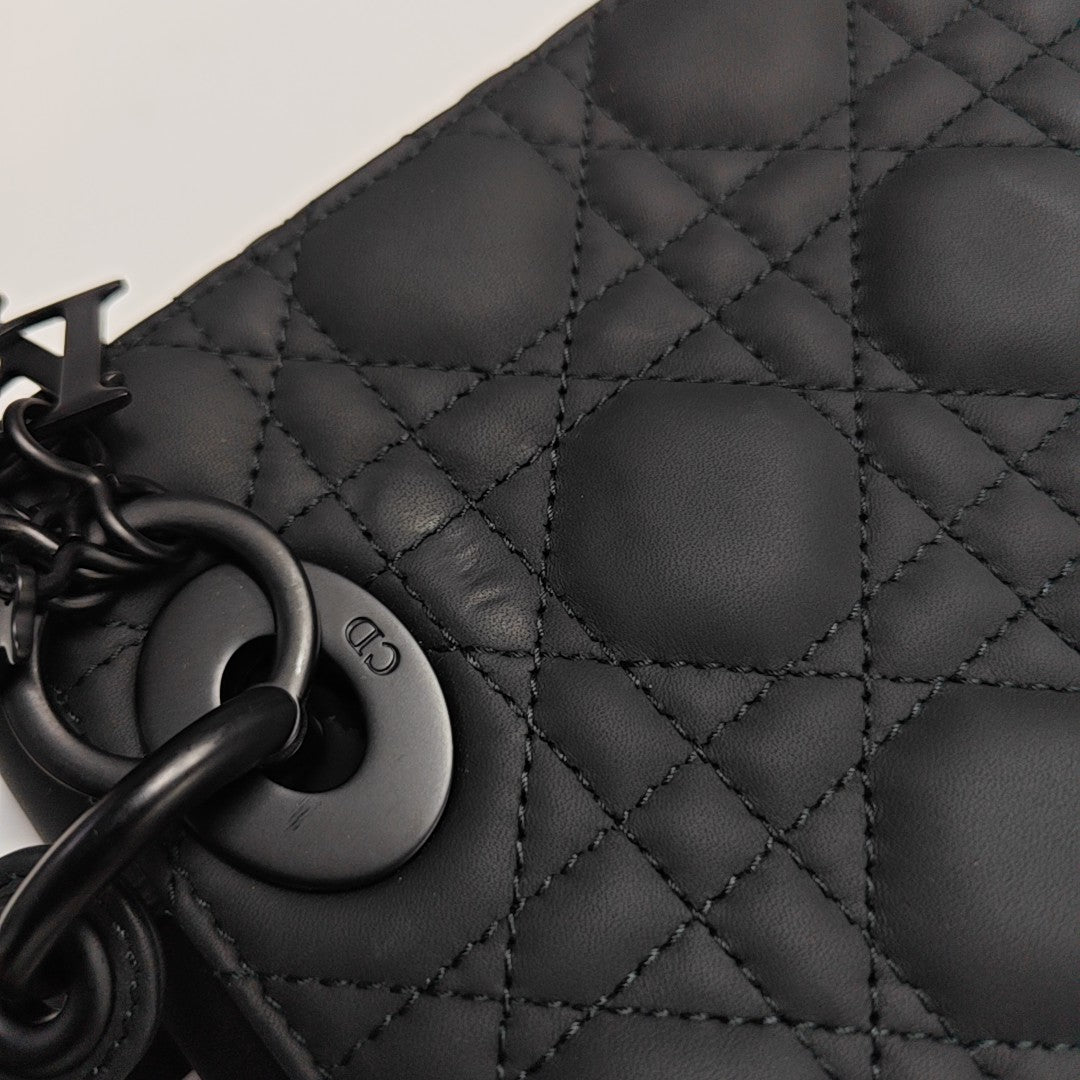 Lady Dior Small Cannage Calfskin Black