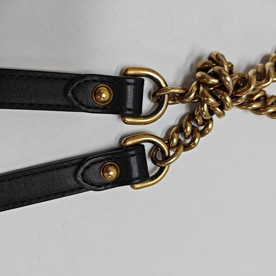 GG Marmont Small Quilted Calfskin Black