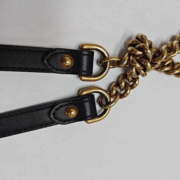 GG Marmont Small Quilted Calfskin Black