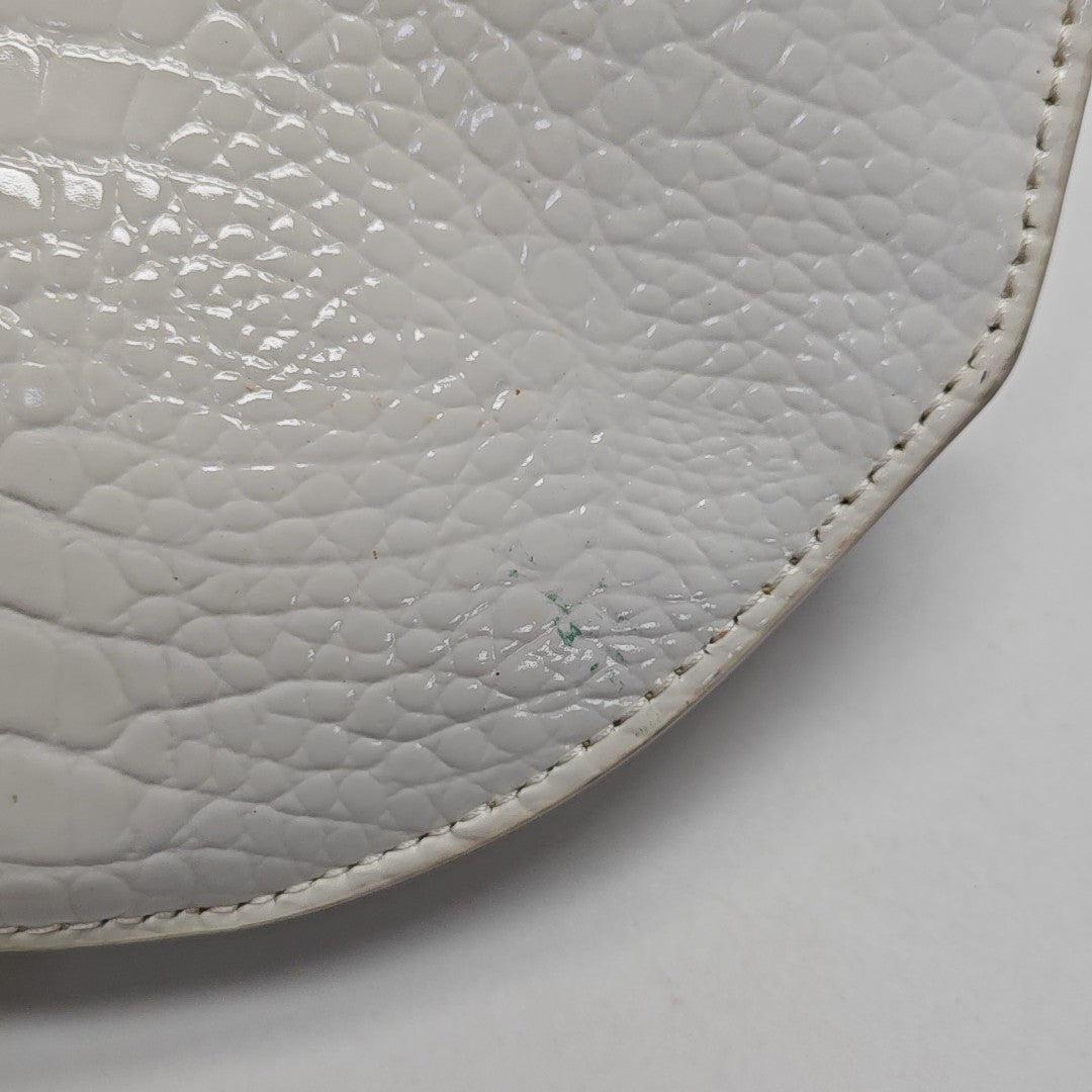 Patent Leather Shoulder Bag White
