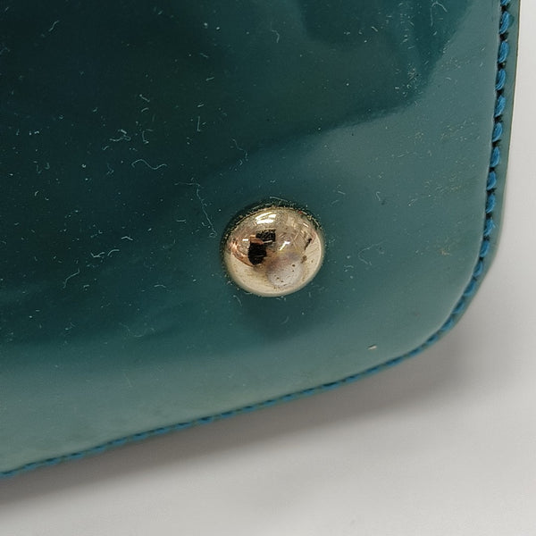 Monogram Patent Leather Shoulder Bag Blue