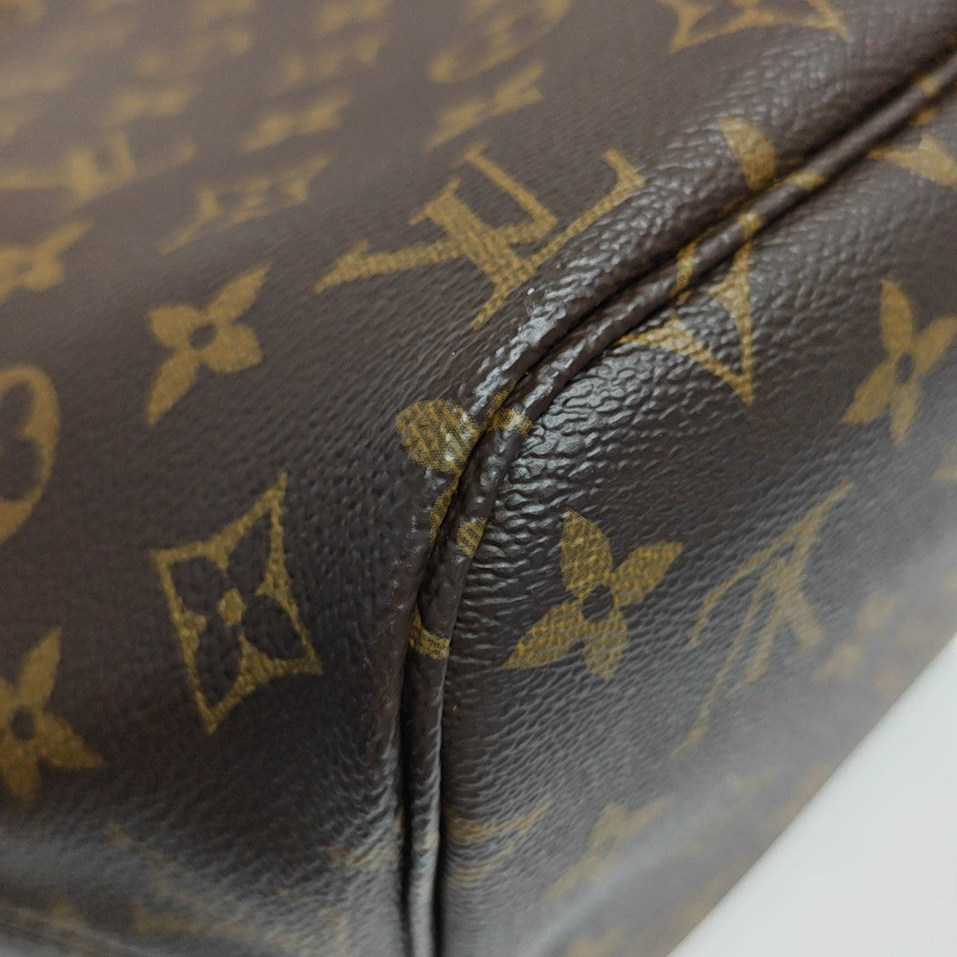 NEVERFULL MM Monogram Coated Canvas Brown