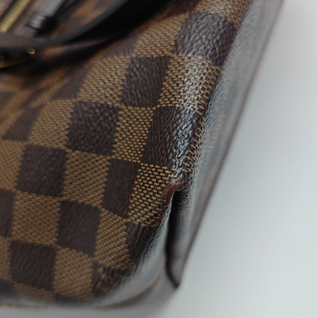 IENA MM Damier Ebene Coated Canvas Brown