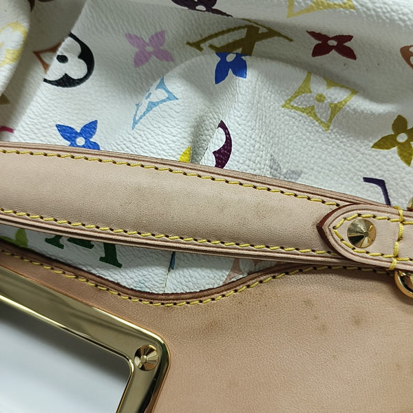 LV × TM Judy Small Monogram Lona Revestida Blanca