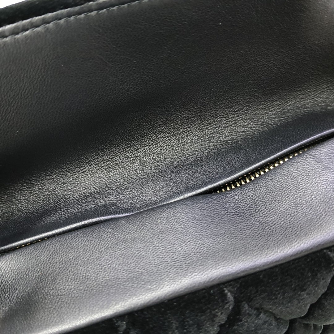 Quilted Velvet Black