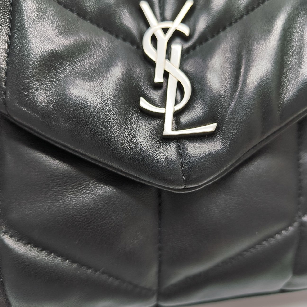 PUFFER TOY Mini Quilted Lambskin Black