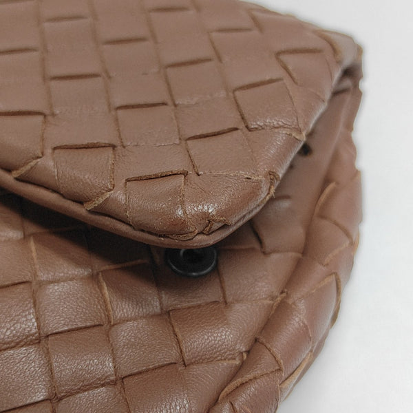 Lambskin Shoulder Bag Brown